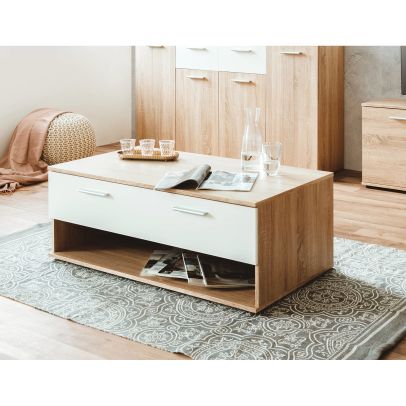 Konferenčný stolík LUND 54 dub/biela 2