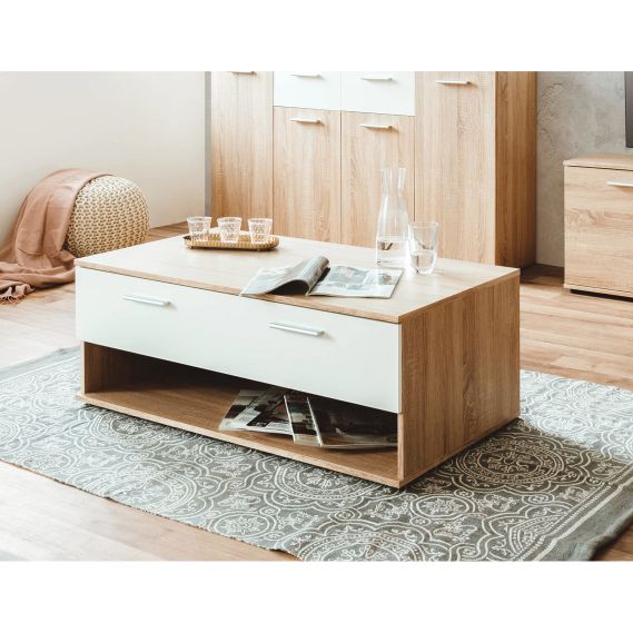 Konferenčný stolík LUND 54 dub/biela