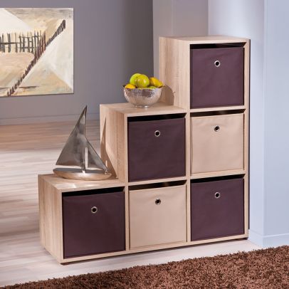 WINNY textilný box, hnedý 2