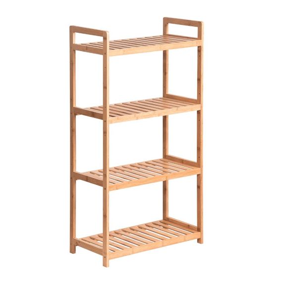 4-policový regál, prírodný bambus, FIORE TYP 2
