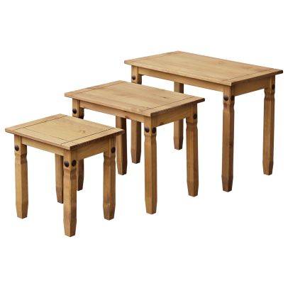 Sada 3 stolíkov CORONA vosk 2