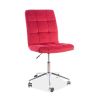 Detská stolička Q-020 VELVET, červená bluvel 59