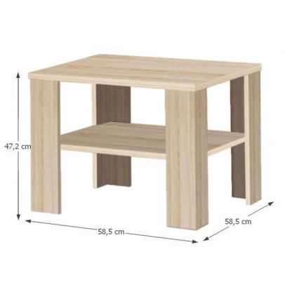 Konferenčný stolík, dub sonoma, INTERSYS 21 2