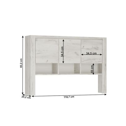 Polica k písaciemu stolu typ 60,  biela craft, ANGEL 2