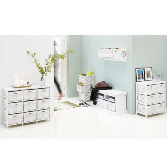 Závesná polica, biela, RAFAELLO