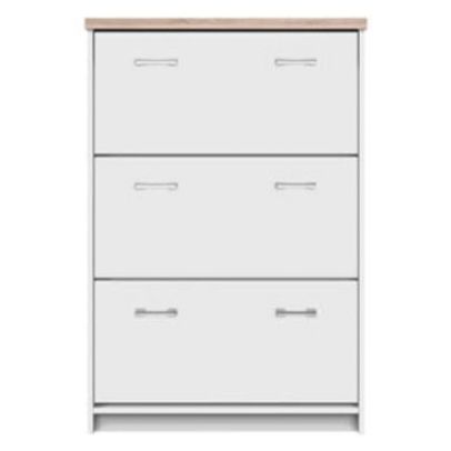 Botník 3K, biela/dub sonoma, TOPTY TYP 10