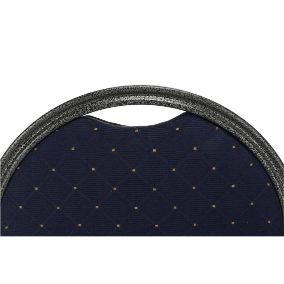 Stolička, stohovateľná, látka modrá/sivý rám, JEFF 2 NEW