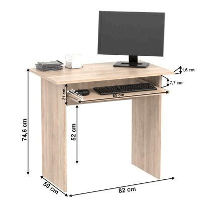 PC stôl, dub sonoma, VERNER NEW 2