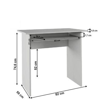 PC stôl, biely, VERNER NEW 2