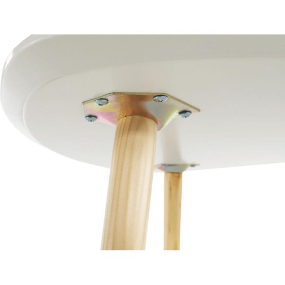 Príručný stolík, biela/drevo natural, TAVAS