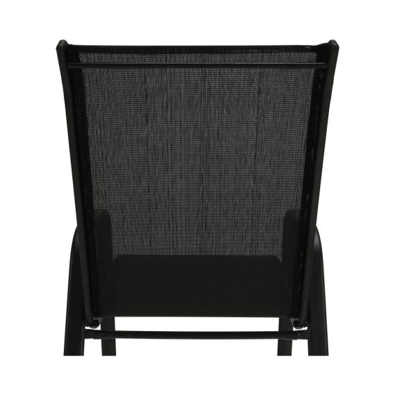 Stohovateľná stolička, tmavosivá/čierna, ALDERA