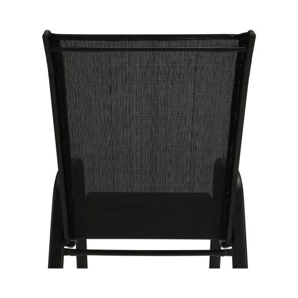 Stohovateľná stolička, tmavosivá/čierna, ALDERA