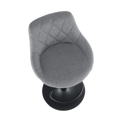 Barová stolička, látka sivá/čierna, TERKAN 2