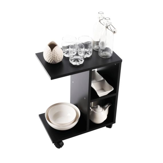 Príručný stolík, čierna, ABBAS NEW