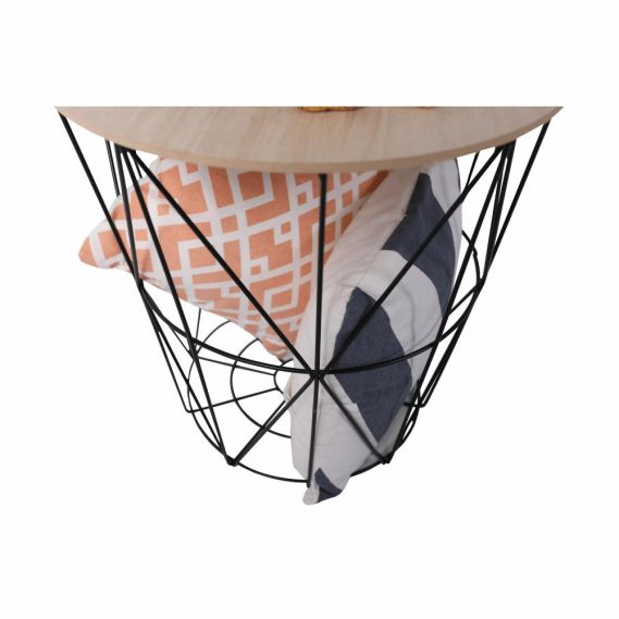 Príručný stolík, prírodná/čierna, NANCER TYP 2