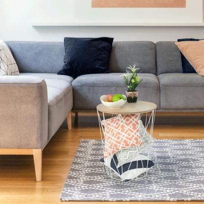 Príručný stolík, prírodná/biela, NANCER TYP 3 2