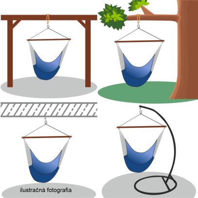 Závesné hojdacie kreslo, červená, NIKOLO NEW 2