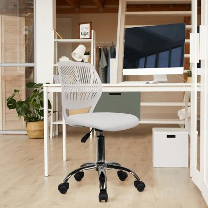 Otočná stolička, sivá/chróm, SELVA 2