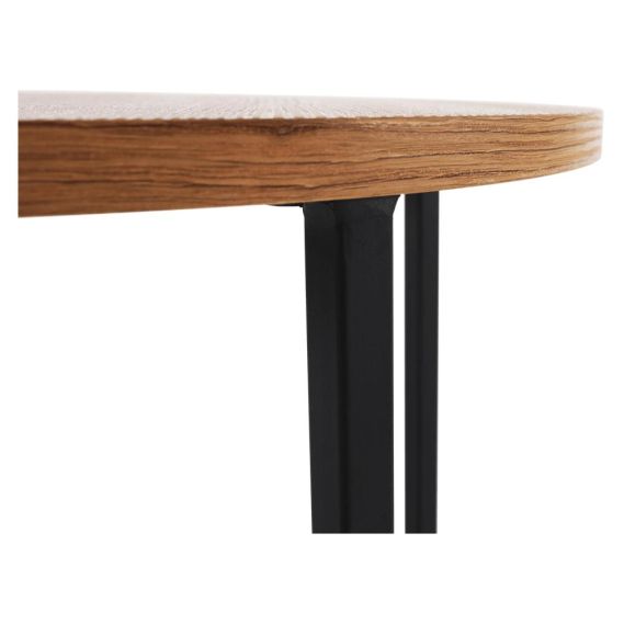 Príručný stolík,  dub/čierny kov, IMSAR