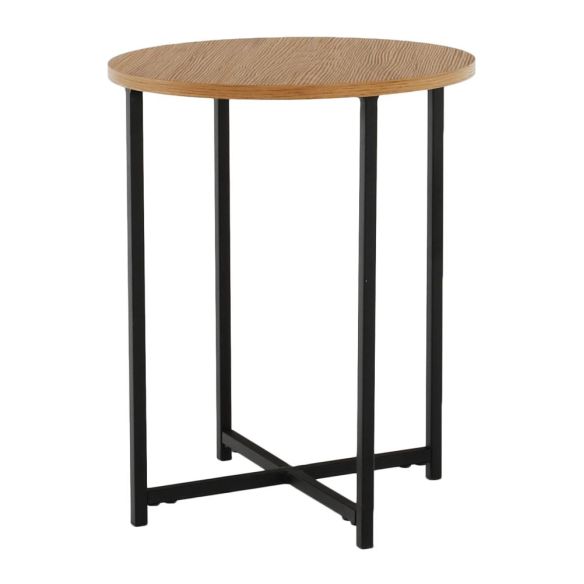 Príručný stolík,  dub/čierny kov, IMSAR