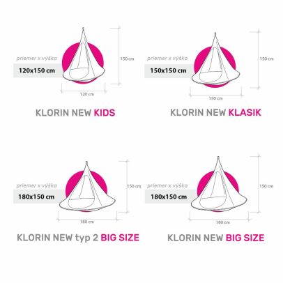 Závesné hojdacie kreslo, svetlosivá, KLORIN NEW BIG SIZE CACOON HAMMOCK 2