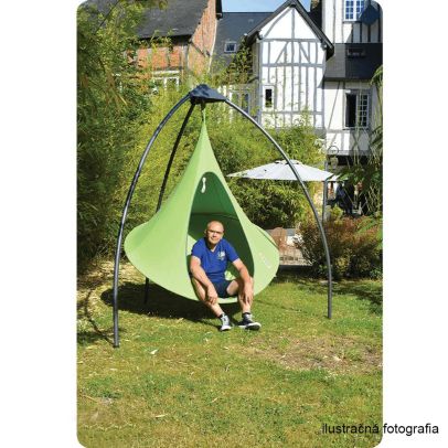 Stojan na závesné kreslo, čierna, HAKI 2