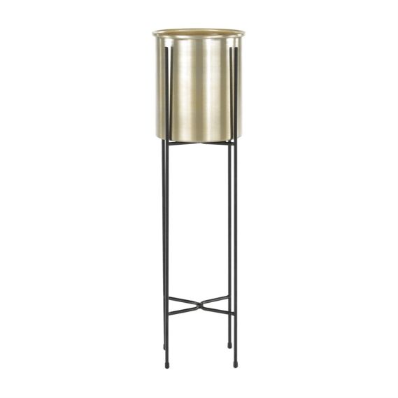 Kvetináč, čierna/zlatá, JUDE TYP 2