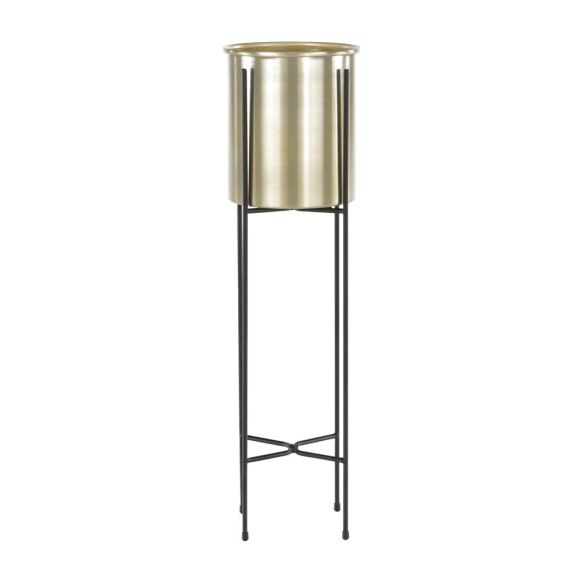 Kvetináč, čierna/zlatá, JUDE TYP 2