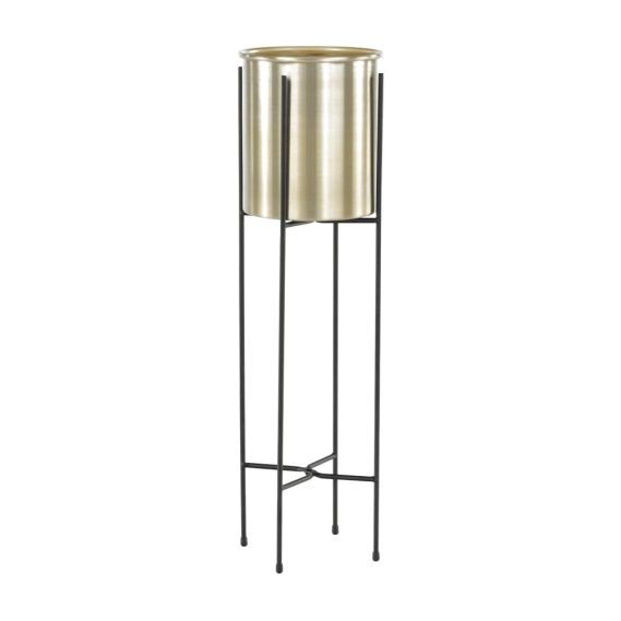 Kvetináč, čierna/zlatá, JUDE TYP 2