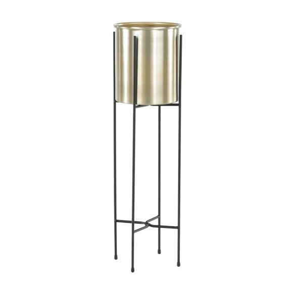 Kvetináč, čierna/zlatá, JUDE TYP 2