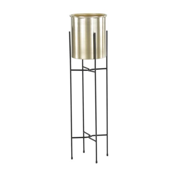 Kvetináč, čierna/zlatá, JUDE TYP 2