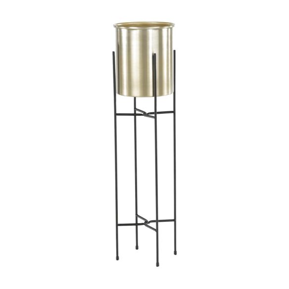 Kvetináč, čierna/zlatá, JUDE TYP 2