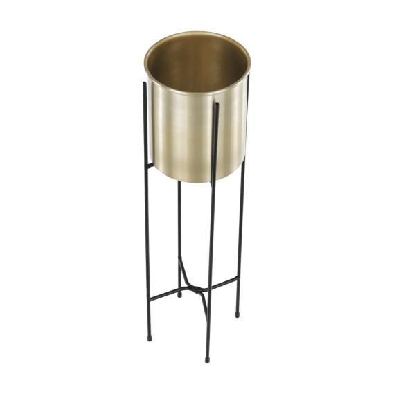 Kvetináč, čierna/zlatá, JUDE TYP 2