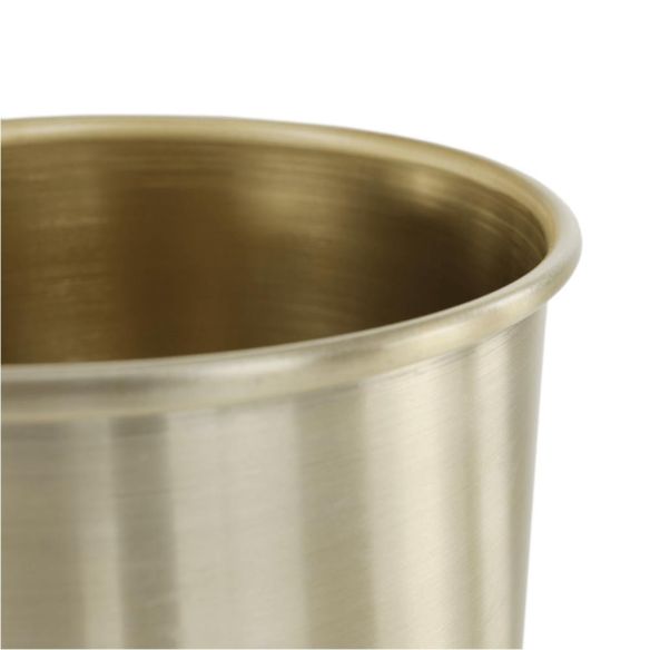 Kvetináč, čierna/zlatá, JUDE TYP 2