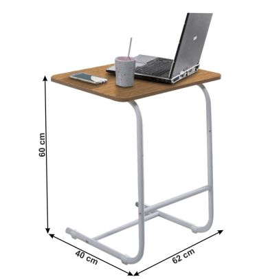 Príručný stolík, dub/biela, MARONE 2