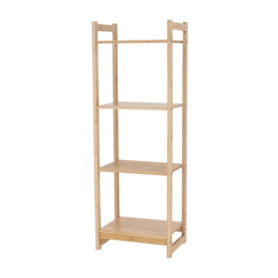 4-poličkový regál, prírodný bambus, IMPEROR TYP 2