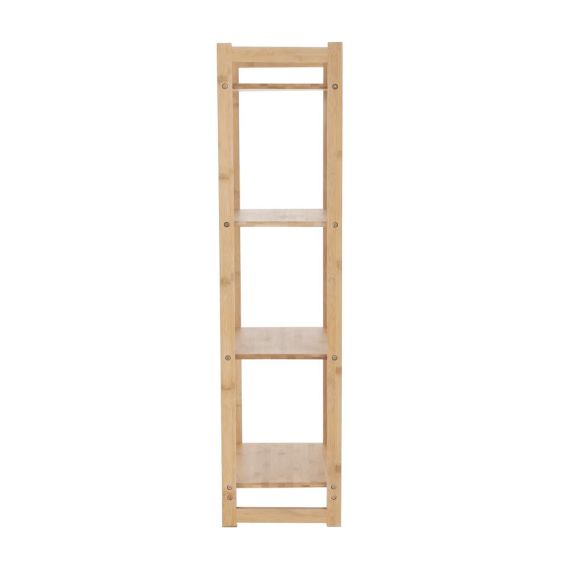 4-poličkový regál, prírodný bambus, IMPEROR TYP 2