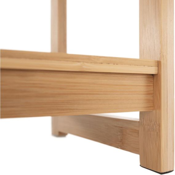 4-poličkový regál, prírodný bambus, IMPEROR TYP 2