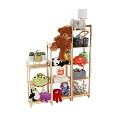 5-poličkový regál, prírodný bambus, IMPEROR TYP 3 2