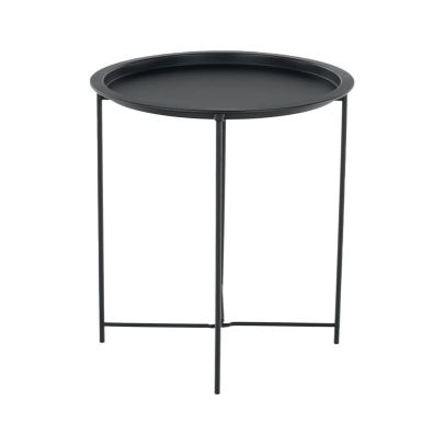 Príručný stolík s odnímateľnou táckou, čierna, RENDER 2