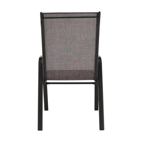 Stohovateľná stolička, hnedý melír/hnedá, ALDERA