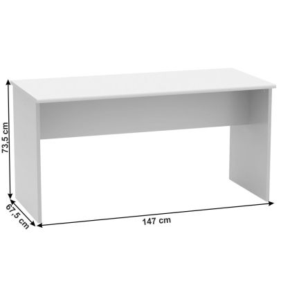 Kancelársky stôl, obojstranný, biela, JOHAN 2 NEW 08 2