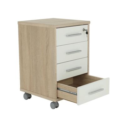 Kontajner so zámkom, dub sonoma/biela, JOHAN 2 NEW 12 2