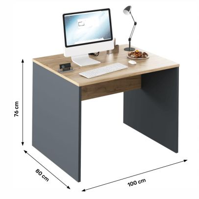 Písací stôl, grafit/dub artisan, RIOMA NEW TYP 12 2