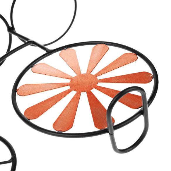 Retro kvetináč v tvare bicykla, bordová/čierna, SEMIL