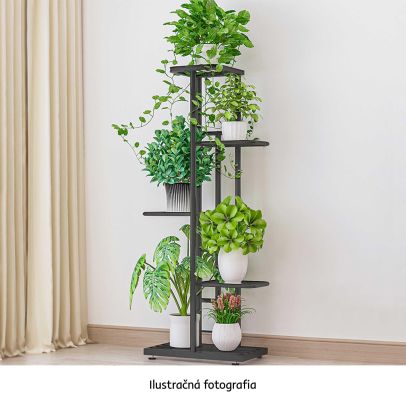 Kovový stojan na kvety, tmavosivá, BAMIR TYP 1 2