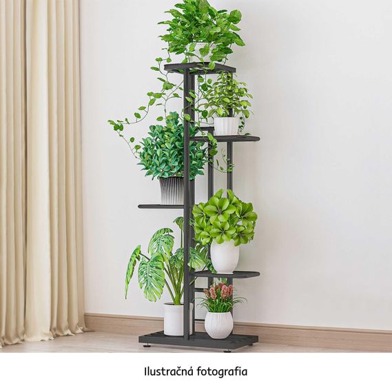 Kovový stojan na kvety, tmavosivá, BAMIR TYP 1