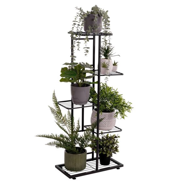 Kovový stojan na kvety, tmavosivá, BAMIR TYP 1