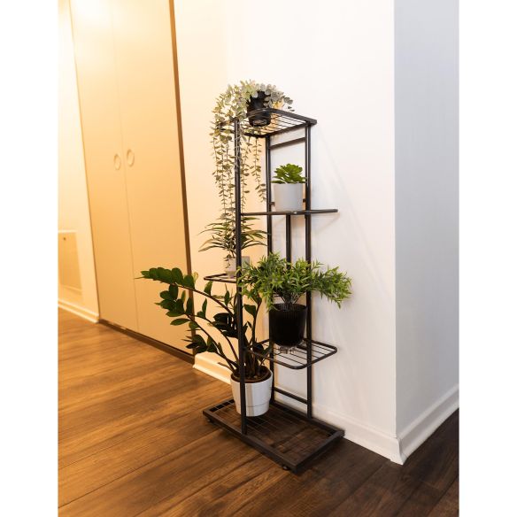 Kovový stojan na kvety, tmavosivá, BAMIR TYP 1