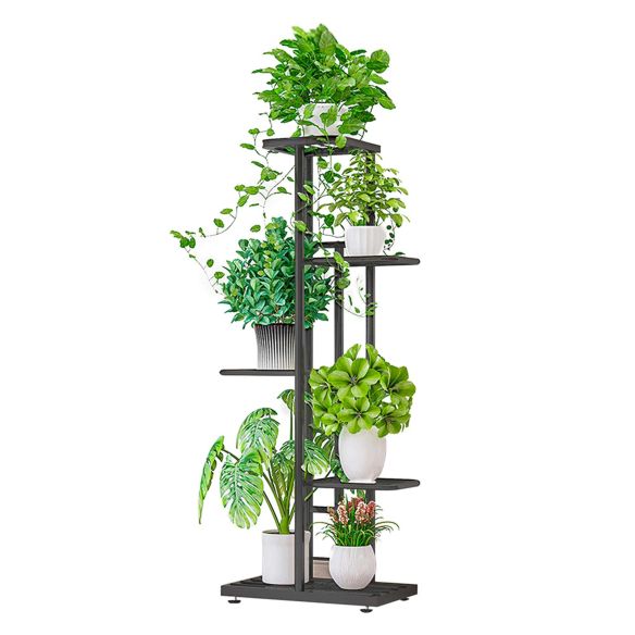 Kovový stojan na kvety, tmavosivá, BAMIR TYP 1